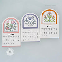 Arched Desk Calendar, 2027 - Sugar Cube