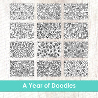 A Year of Doodles - Clipboard Calendar Cards