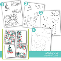 Mistletoe- Create-in-Quads Layering Stencil