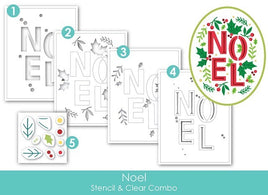 Noel -  Stencil & Clear Stamp Combo