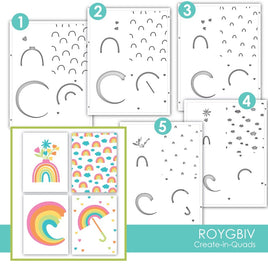 Create-in-Quads - ROYGBIV - Stencil