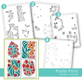 Create-in-Quads - Poster Prints - Layering Stencil