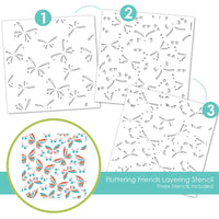 Fluttering Friends - Layering Stencil