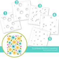 Scattered Blooms - Layering Stencil