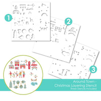 Around Town - Christmas - Layering Stencil
