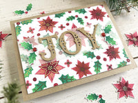 Scattered Holiday Blooms - Layering Stencil