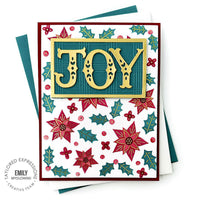 Scattered Holiday Blooms - Layering Stencil