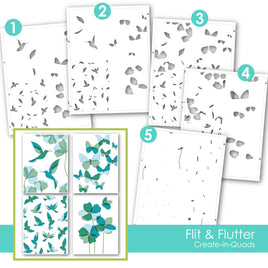 Create-in-Quads - Flit & Flutter - Layering Stencil