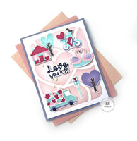 Around Town - Love - Layering Stencil