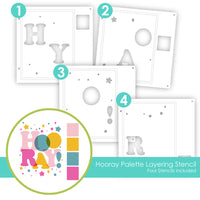Hooray Palette - Layering Stencil