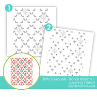 Bitty Bouquets - Bonus Blooms 1 - Layering Stencil