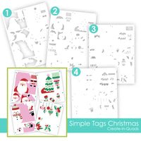 Simple Tags Christmas - Create-in-Quads Layering Stencil