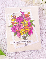 A Year in Bloom Bouquet - Coloring Stencil