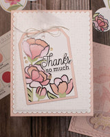 Simple Tags Timeless Blooms - Design Duo Layering Stencil