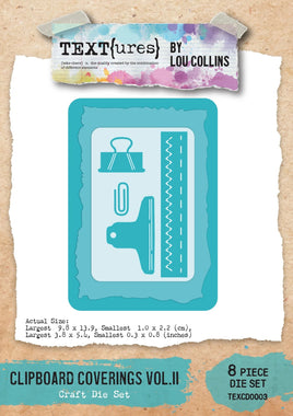 TEXT{ures} Clipboard Coverings Vol.II Craft Die Set