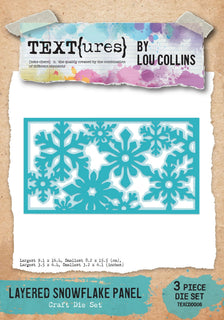 TEXT{ures} Layered Snowflake Panel Craft Die Set