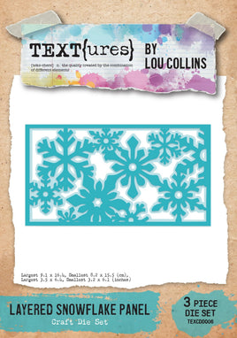 TEXT{ures} Layered Snowflake Panel Craft Die Set
