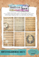 TEXT{ures} Winter in Bloom Music Sheets 5in x 7in Paper Pack
