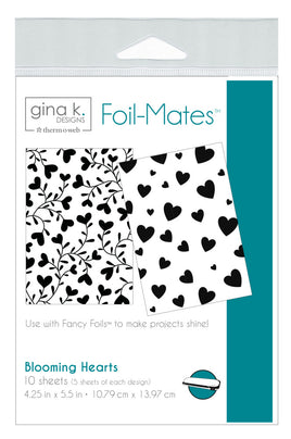 Blooming Hearts (10 Sheets) - Gina K. Designs Foil-Mates Remix, 4.25" x 5.5"