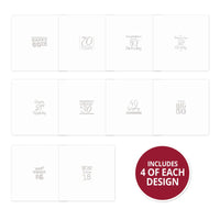 Trim Me! Foiled Insert Pad - Birthday Milestones - Silver