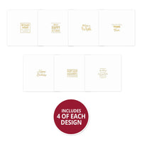 Trim Me! Foiled Insert Pad - Many Happy Returns - Gold
