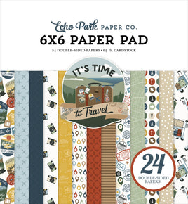 It's Time To Travel - Echo Park Double-Sided Paper Pad 6"X6"