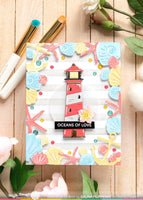 Seashell Frame Coloring Stencil