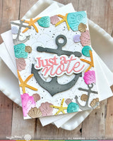 Seashell Frame Coloring Stencil