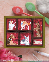 Postage Collage Woof Stencil