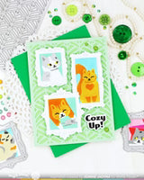 Postage Collage Meow Stencil