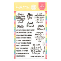 Sweet Plates Sentiments - Clear Stamp