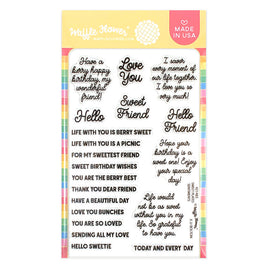 Sweet Plates Sentiments - Clear Stamp