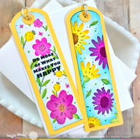 Round Floral Bookmark Duo - Stencil