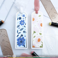 Round Floral Bookmark Duo - Stencil