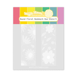 Round Floral Bookmark Duo - Stencil