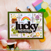 Postage Collage Lucky - Stencil Trio