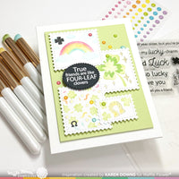 Postage Collage Lucky - Stencil Trio