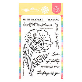 Sketched Poppy - Clear Stamp