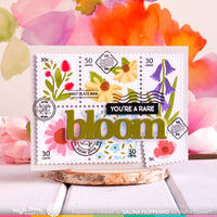 Postage Collage Wild Flower - Stencil
