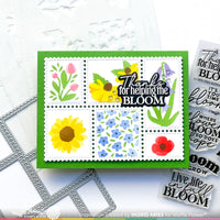 Postage Collage Wild Flower - Stencil