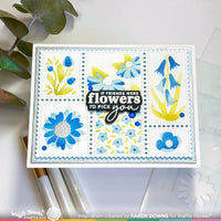 Postage Collage Wild Flower - Stencil
