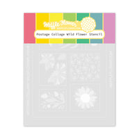 Postage Collage Wild Flower - Stencil