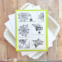 Postage Collage Spider Web - Clear Stamp