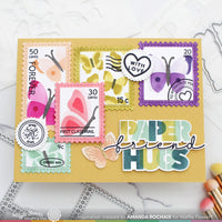 Postage Collage Butterfly - Stencil
