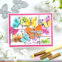 Postage Collage Butterfly - Stencil