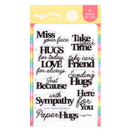 Paper Hug Sentiments - Clear Stamp