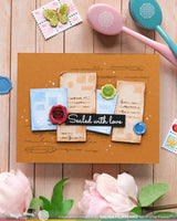 Postage Collage Envelope Stencil