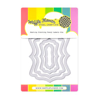 Nesting Piercing Fancy Labels -  Waffle Flower Cutting Die