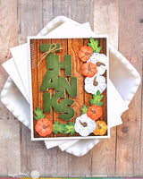 Overlapping Vertical Thanks Word - Die