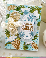 Snowcapped Pinecone Details - Clear Stamp
